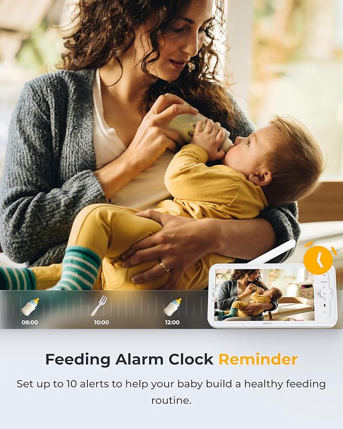 ARENTI Upgraded Baby Monitor, 4MP 2.4G&5G WiFi Baby Camera Monitor, Infrared Night Vision, Night Light, 2-Way Audio, Cry&Motion Detection, Temp&Humidity Sensor, App Control