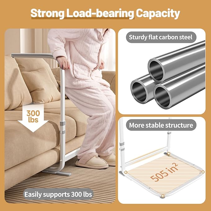 Stand Assist Aid for Elderly, Six-level Height Adjustable Chair Lift Assist Devices for Seniors, Universal Devices to Lift Elderly Off Floor, 21-inch Seat Width Standing Aids & Supports, Stand Up Rail