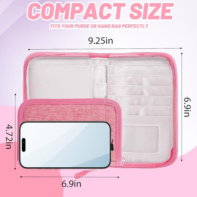 Passport Holder for Travel, RFID Blocking Wallet for Couples Men and Family | Multi-compartment organizer holds passports, cards, tickets, IDs and cash for women, couples and international family travel