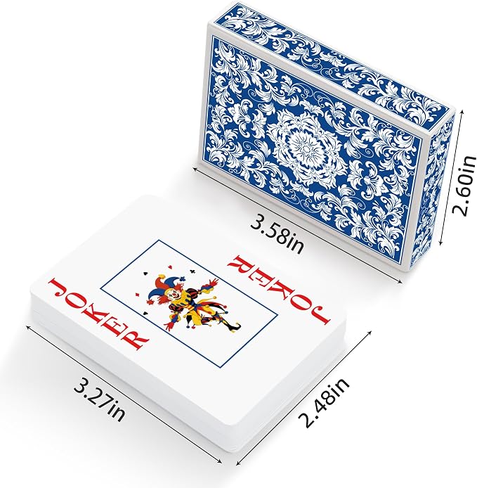 Playing Cards,Deck of Cards,Playing Card 2 Pack,Poker Cards Set,Jumbo Large Print Playing Cards for Adults Seniors,Card Games for Family Game Night Party (Blue and Red)