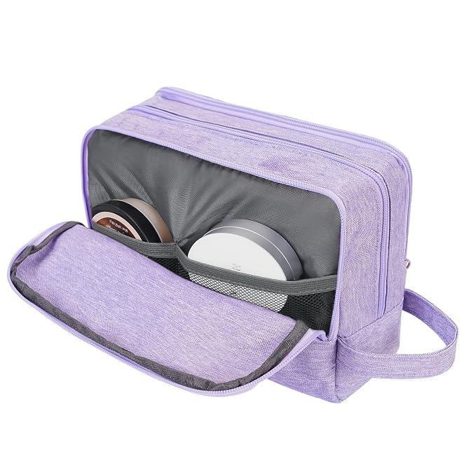WANDF Travel Toiletry Bag for Men, Small Dopp Kit for Toiletries | Water-Resistant Fabric, Travel Bag for Toiletries, Compact Storage, Shaving Accessories, Weekend Trips