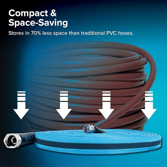 Camco EvoFlex2 50-ft Drinking Water Hose - RV Drinking Water Hose Reinforced with Fabric & Ultra Lightweight - Contains No Lead, No BPA & No Phthalate - Abrasion Resistant (22579) | Lead-free, BPA-free drinking water hose with flexible, anti-kink design