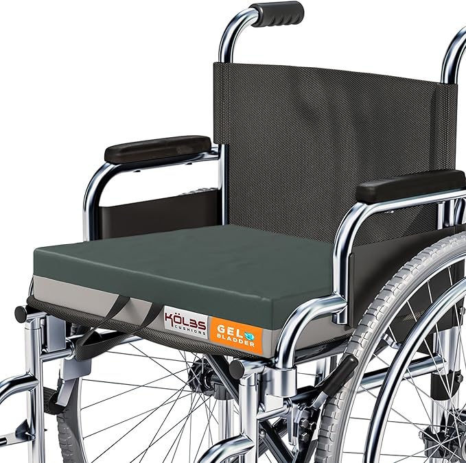 Kölbs Gel Extreme Wheelchair Cushions Seat Cushion, Coccyx, Sciatica & Tailbone Pain Relief Seating Pad Ideal for Office, Kitchen Wheelchairs and Auto, 20 x 16, 3 Inch Thick