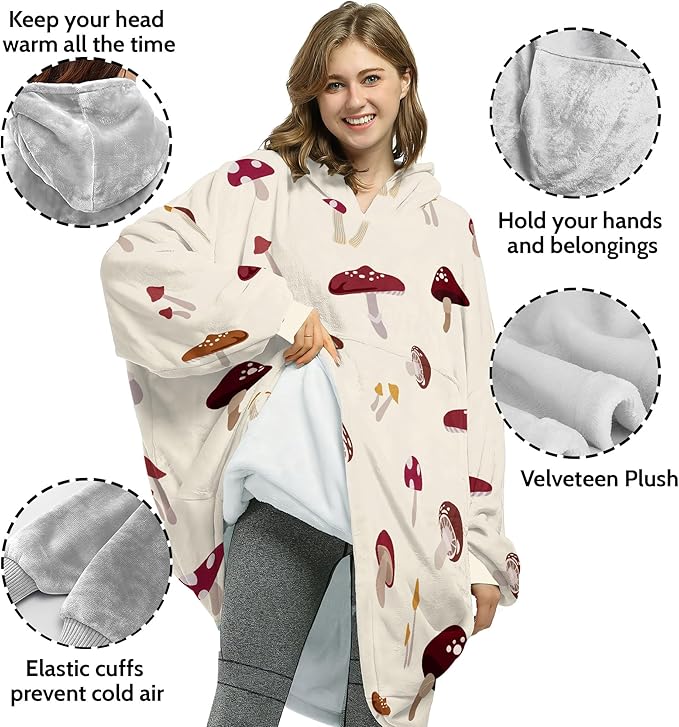 Wearable Blanket Hoodie For Mom Wife Best Ever Hoodie- Christmas Gift From Husband Daughter Anniversary Birthday