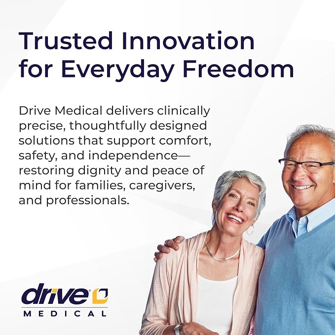 Drive Medical 2-in-1 Raised Toilet Seat with Removable Padded Arms | Raised Toilet Seat Offers Removable Padded Arms and Secure Locking Attachment for Standard Toilets and Safety