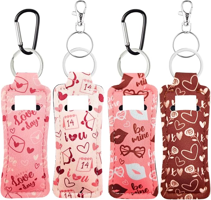 Chapstick Holder Key Chain Lipstick Holder Lip Balm Holder Keychain | Stocking Stuffers Gift, Compatible with Chapstick, Lip Balm and Lipstick, Bag Charm Accessories, Gifts for Women Friend