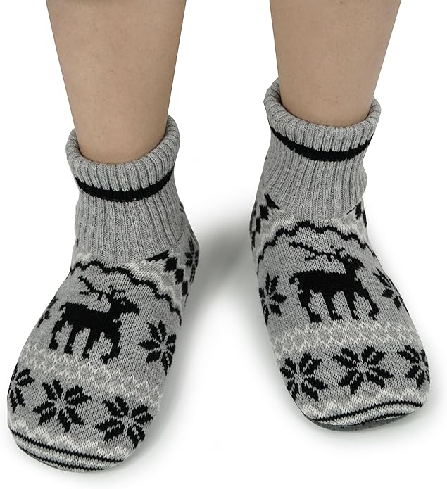 BenSorts Fuzzy Slipper Socks for Women Non Slip House Socks with Grips Gifts
