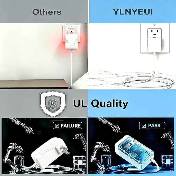 for Aura Frame Power Cord Replacement, UL Listed Charger for Aura Carver AF900 AF100 Digital Picture Frame with 5FT Charging Cable