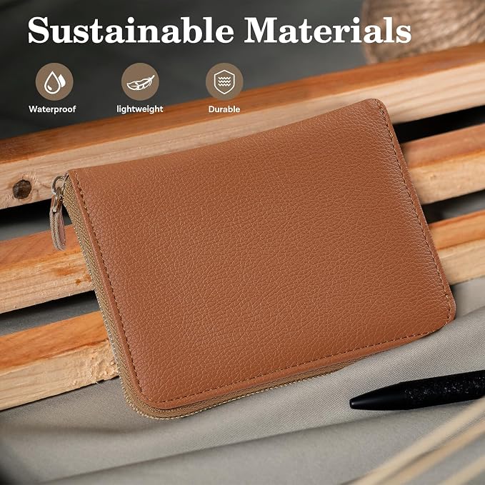 CoBak Passport Holder Cover with Safe Zipper Closure | Premium Passport Wallet for Travel, RFID Blocking Card Case, Waterproof Travel Accessories for Women