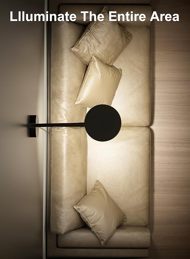 deeloop LED Wall Mounted Reading Light for Bed, Book Light for Wall Bedside Lamp with USB Output, 4 Hour Auto-Off Timer Lights，Eye-Caring Reading Lamp with 5 Dimmable 360° Rotation Headboard Light