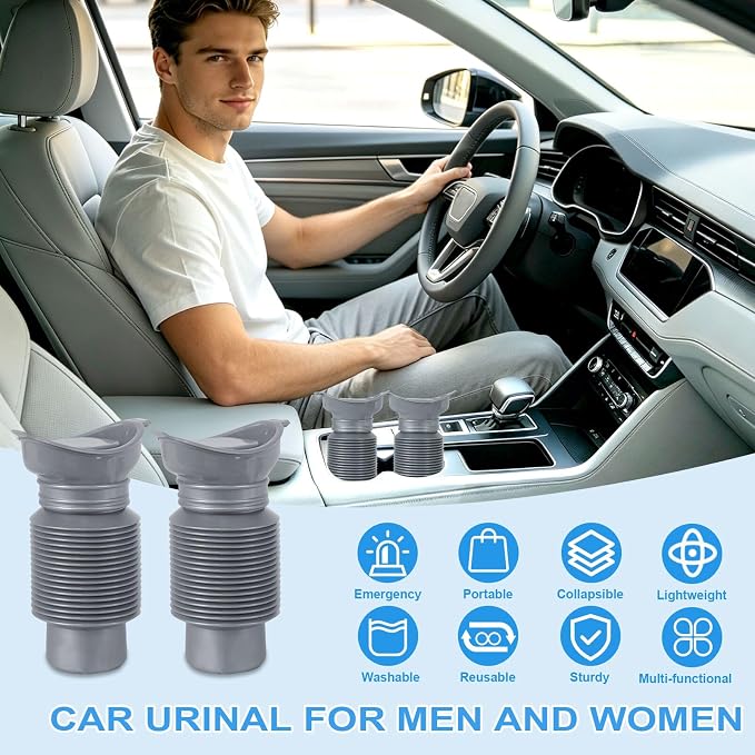 Pee Bottles for Men,Portable Urinal for Men,Collapsible Urine Bottle 750ML | Car Urinals for Men and Women,Emergency Urinal Bottle Shrinkable Pocket Toilet for Travel,Camping,Traffic Jam,Road Trips