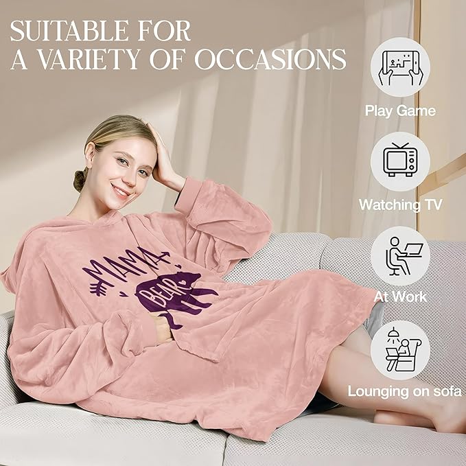 Wearable Blanket Hoodie For Mom Wife Best Ever Hoodie- Christmas Gift From Husband Daughter Anniversary Birthday