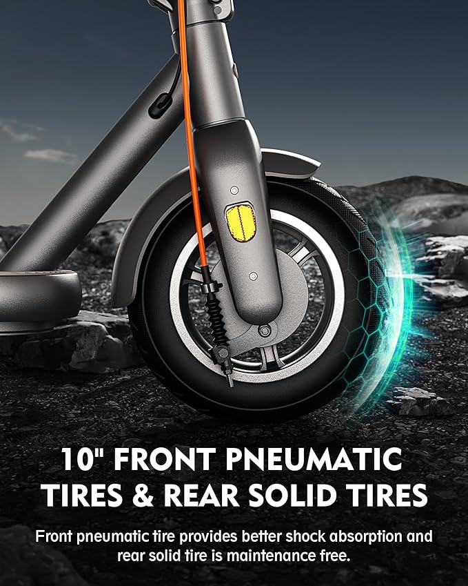 V22PRO Electric Scooter for Adults, 10" Honeycomb Tires, 14 Miles Range, 350W Motor & 20 MPH Portable Folding Commuting Electric Scooter with Turn Signals & App