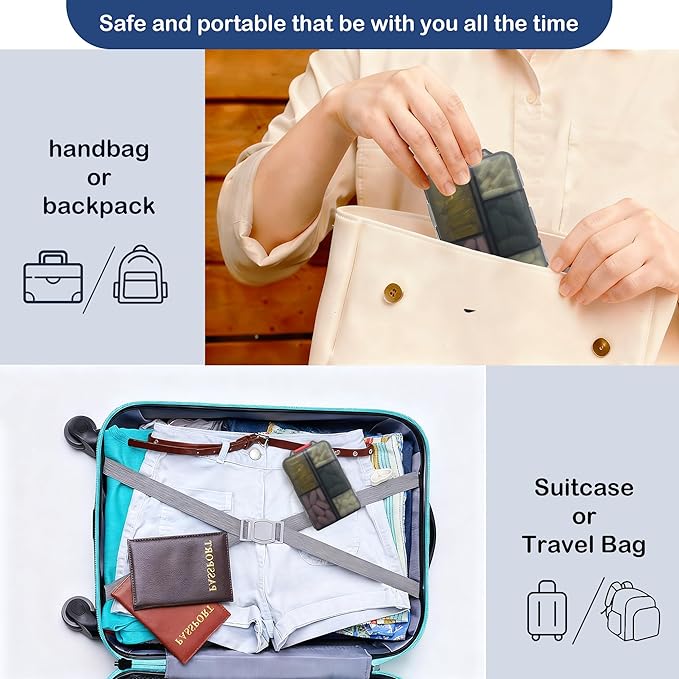 2026 New Extra Large Pill Box with Medicine Labels Travel Essentials Daily Med Container Mini Medication Organizer Storage Organizer Case 7 Day Pill Organizer(Grey)