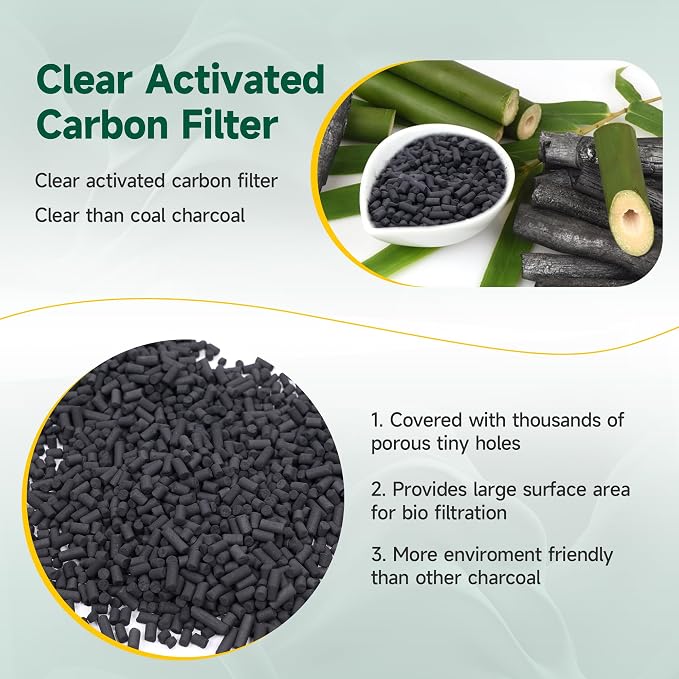 Activated Charcoal Odor Absorber Pellets, Activated Carbon Filter Refills for Smart Kitchen Waste Composters, 2 Packs 210g Each