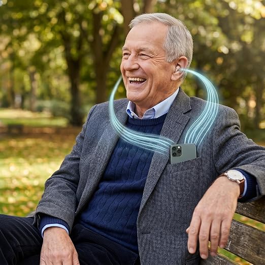 Bluetooth Hearing Aids | Comfortable Fit | Hearing Amplifier For Seniors & Adults to Combat Hearing Loss | 19 Hour Battery Life