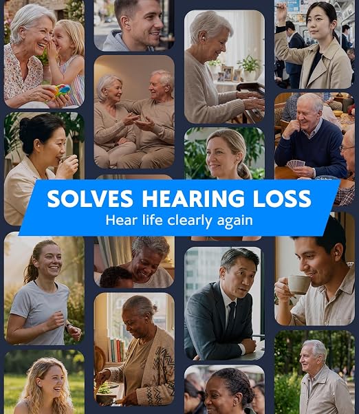 Hearing Aids for Seniors With Auto UV Cleaning FSA-HSA Eligible | Rechargeable OTC Hearing Aid Advanced Noise Cancellation, Nearly Invisible Design for Adults & Seniors