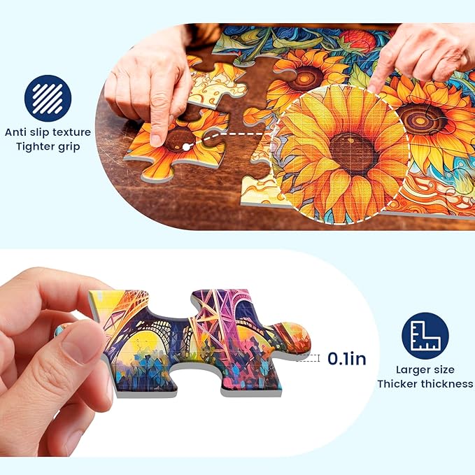 6 Pack 16 Large Piece Puzzles for Seniors Puzzles Dementia Alzheimer's Products and Activities Alzheimer's Puzzle Elderly Adults Cognitive Game Gift for Patients in Nursing Home with 6 Storage Bags