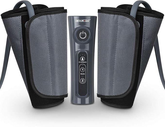 CINCOM Leg Massager for Circulation and Pain Relief, Air Compression Calf Massager with 2 Modes 3 Intensities Helpful for RLS Edema and Muscles Relaxation Gifts