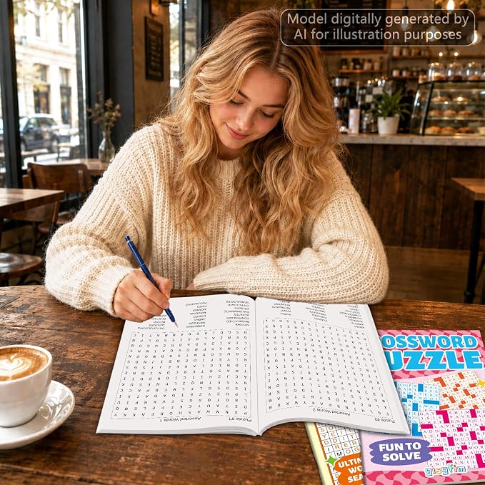 9 Pack Large WordSearch Puzzle Books for Adults Aging Seniors 6.5x9 Inches Word Find Puzzle Books with Large Print Words Activity Book Brain Games and Stress Relief(Variety Pack Bulk)