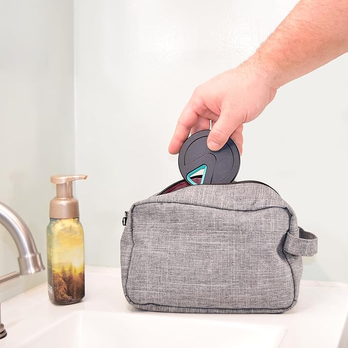 Travel RX Pill Case by Type Two Labs – Weekly 7 Day Pill Box, Compact Magnetic Organizer for Pills fits Purses or Pockets, Rugged Daily Caddy Holds Vitamins, Supplements and Medication. (Vibrant Teal)