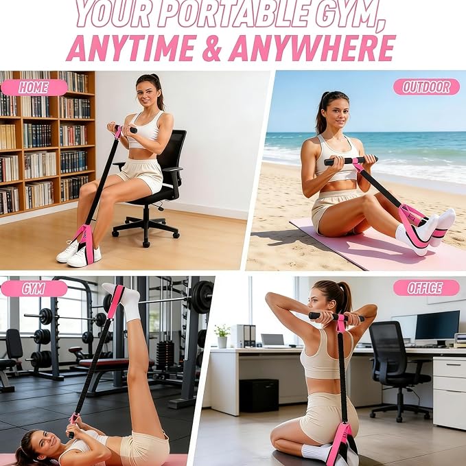 Upgraded Pedal Resistance Band with Handle, Thickened Latex Tubes and Soft Foam Fabric Foot Pedal, Abdomen, Waist,Core/ABS, Arm, Leg,Arms Equipment Gift for Women,Physical Therapy