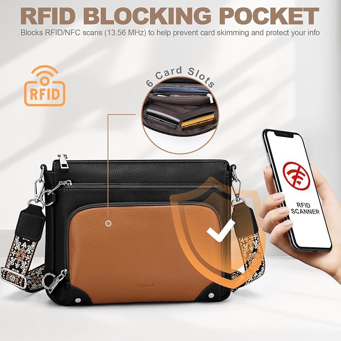 Anti-Theft Crossbody Purse for Women Travel Shoulder Bag