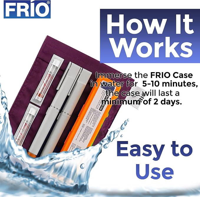 FRIO Cooling Wallet - Insulin & GLP-1 Cooler for 45+ Hours - Red - Large
