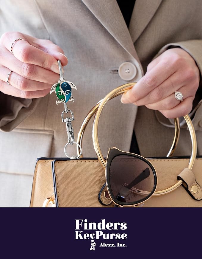 Women’s Bag Charm Key Finder, Car Keychain Hook, Cute Purse Organizer & Tote Bag Accessories, Gifts for Mom - Original