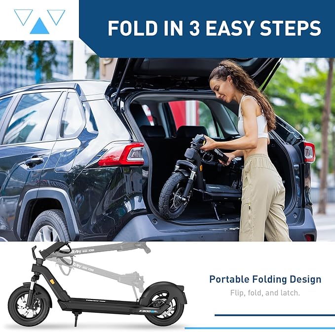 Hiboy S2 Pro/X300 Electric Scooter, 500W Motor, 10"/12" Tires, 25/38 Miles Range E Scooter, 19/23 Mph Folding Commuter Electric Scooter for Adults