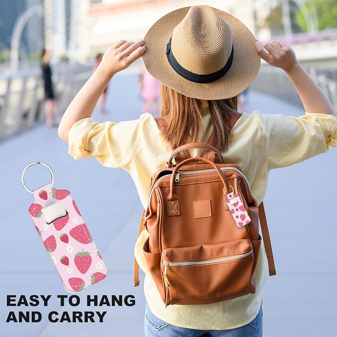 Chapstick Holder Keychain Lip Balm Holder with Clip