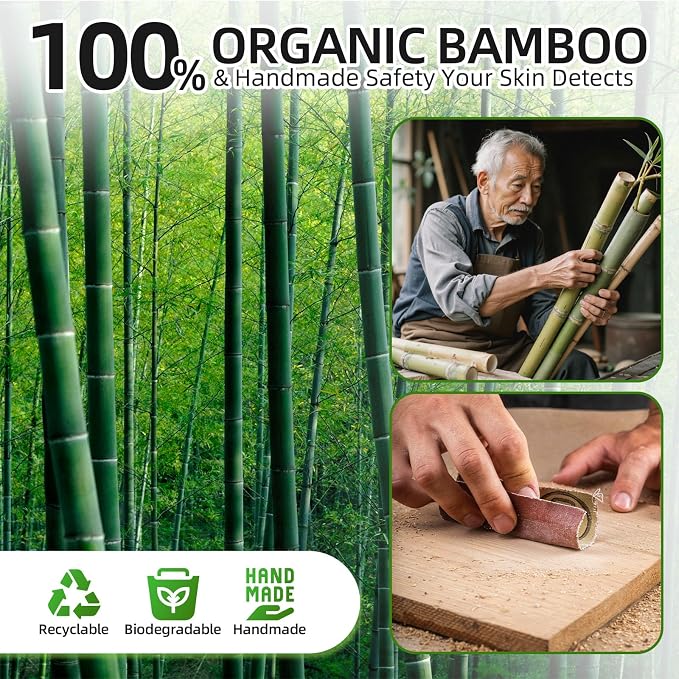 Bamboo Back Scratcher 4 PCS,16.5" Wooden Back Scratchers | Strong Sturdy Self-Massager for Scratching Itches On Back, Arm, Leg, Head, Body, Best Gift for Pregnant Women, Elderly
