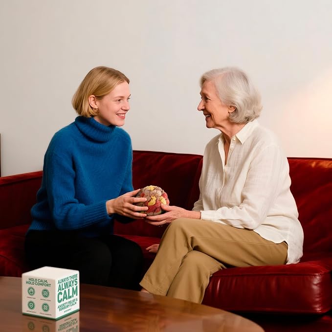 Sensory Toy for Dementia and Alzheimer’s, Soft Textured Fidget Ball for Seniors and Elderly Adults, Calming Anxiety Relief for Busy Hands, Tactile Activity Aid for Memory Care