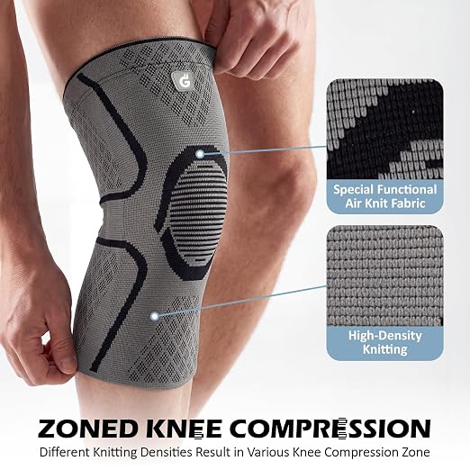 GOOGAH Knee Compression braces 1-Pack - Pain Relief Support for Arthritis, ACL & Meniscus Tears | Breathable Nylon Knee Sleeves for Men & Women | Sizes XXS-2XL