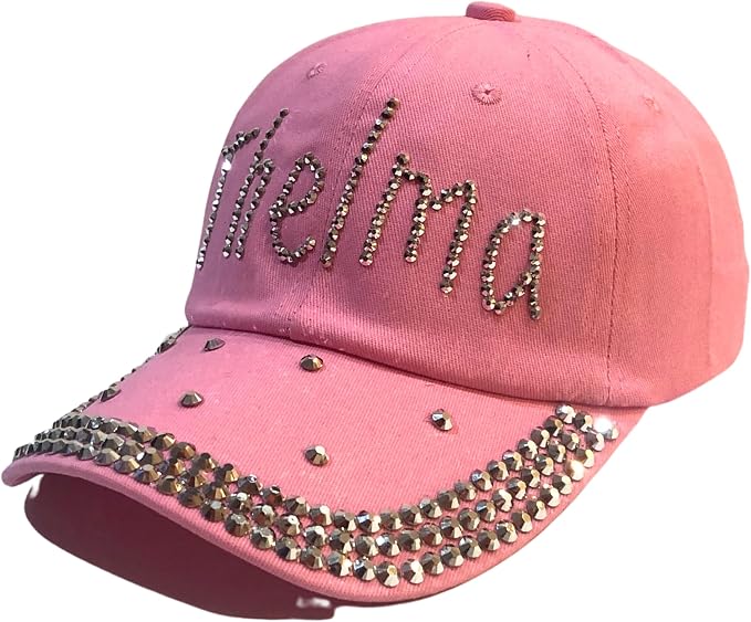 Popfizzy Bedazzled Hat for Women, Rhinestone Denim Hat, Fun Adult Bling Hats, Birthday Gifts for Women, Adjustable, One Size