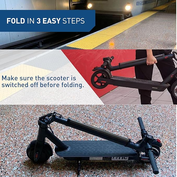 Hiboy S2 Lite Electric Scooter - 6.5" Solid Tires - Up to 10.6 Miles Long-Range & 13 MPH Portable Folding Commuting Kick-Start Boost Scooter for Teens