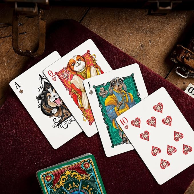 99FOX Loyal Dog Playing Cards for Adults Teens Family Royalty Animal Themed Card Gifts