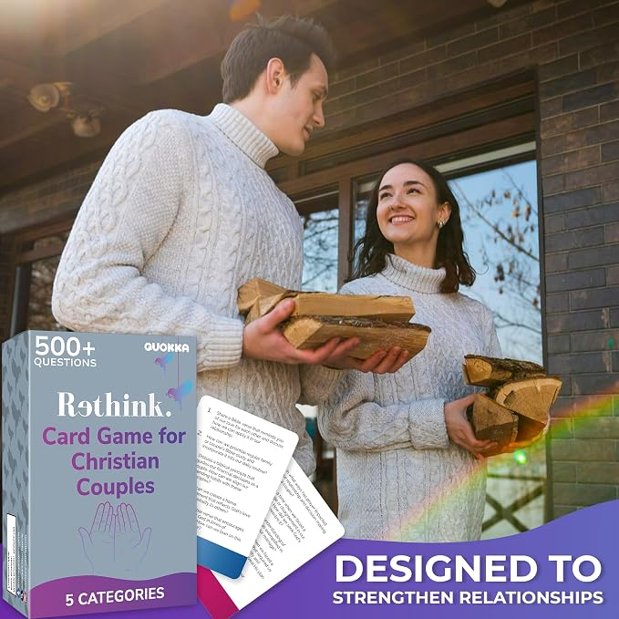 Quokka Conversation Cards Game - Fun Talking Board Game for Family Night | Christian Couples Edition - Religious Gift - Relationship Connection - Great Board Game for Married Husband and Wife