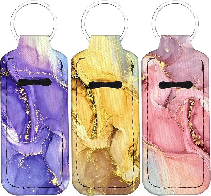 Cute Chapstick Holder Keychain,Lipstick Neoprene Clip-on Lip Balm Holder for Woman