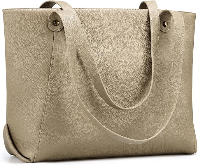 befen Genuine Leather Tote Bag for Women Work, Women's Leather Shoulder Bags Purses Satchel Handbags with Laptop Compartment