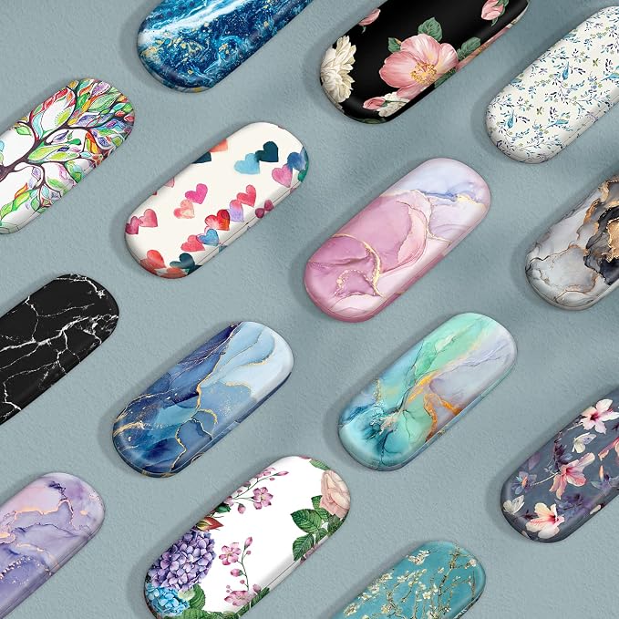 FINTIE Hard Shell Eyeglasses Case, Portable Protective Glasses Cover Eyeglass Holder Box with Cleaning Cloth for Men Women