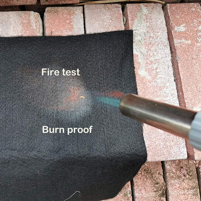 Buraku Welding Blanket Fireproof | Heat Resistant Up to 1800°F | Flame Retardant Fabric Material Carbon Felt for Welders | Plumbers Cuttable (36"X36",1PACK)