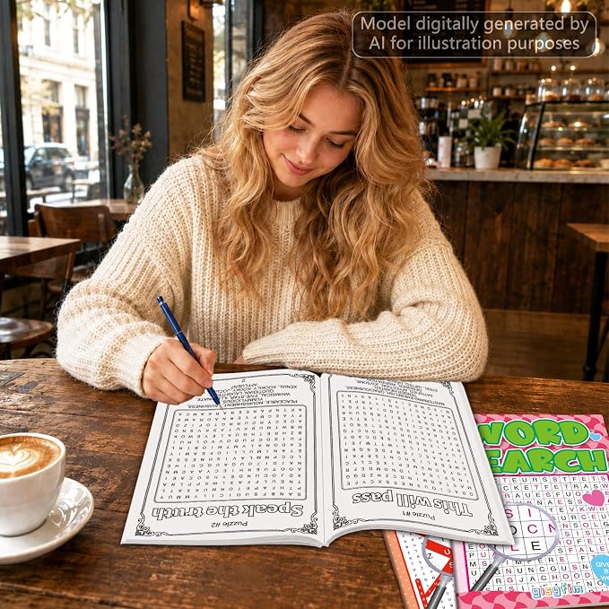 9 Pack Large Word Search Puzzle Books for Adults Aging Seniors 6.5x9 Inches Word Find Puzzle Books with Large Print Words Activity Book Variety Themes Brain Games and Stress Relief