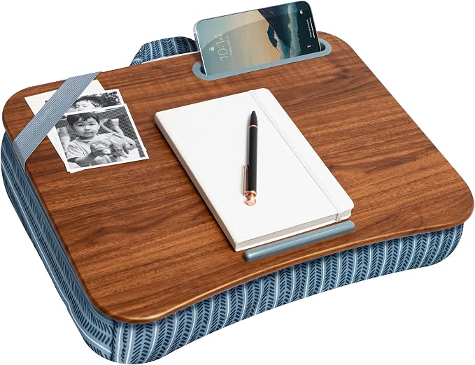 LAPGEAR Designer Lap Desk – Arrow Stripes, 2-Pack with Storage Basket