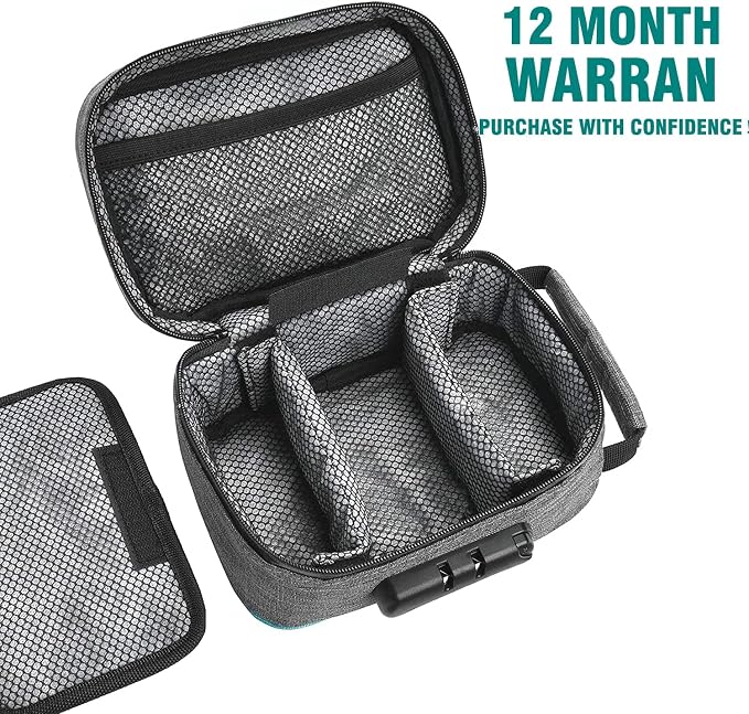 OZCHIN Smell Proof Bag with Combination Lock File Organizer Case Container Medicine Odorless Storage Lock Box Great Gift for Friend