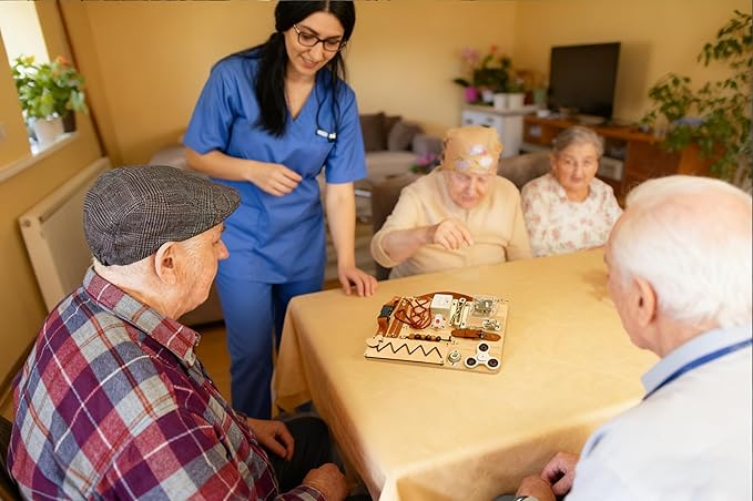 Dementia Activities for Seniors,Busy Board for Adults with Dementia Games Gadgets,Dementia Products for Elderly,Alzheimers Activities for Dementia Patients,Alzheimers Products Toys Gift (M)