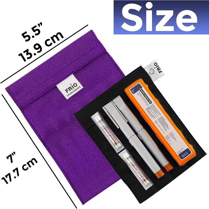 FRIO Cooling Wallet - Insulin & GLP-1 Cooler for 45+ Hours - Purple - Large