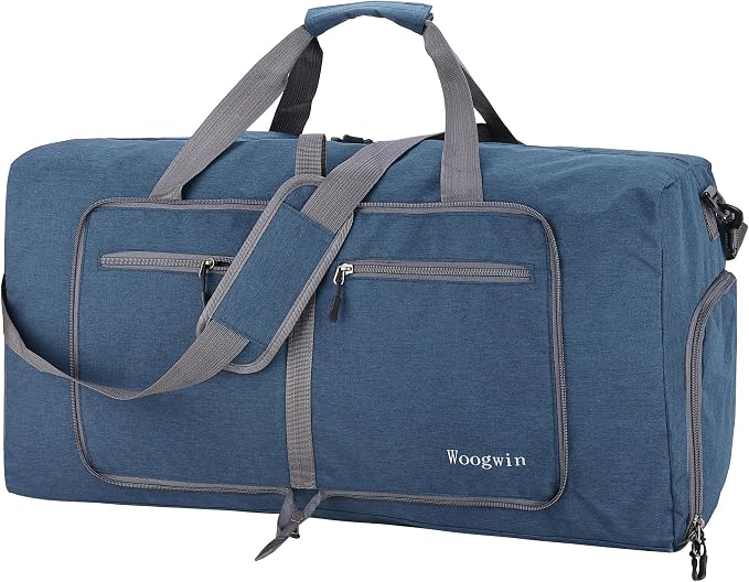 Woogwin Travel Duffel Bag Large Foldable Waterproof Overnight Bag for Beach Swim Bags Pool Sports Gym