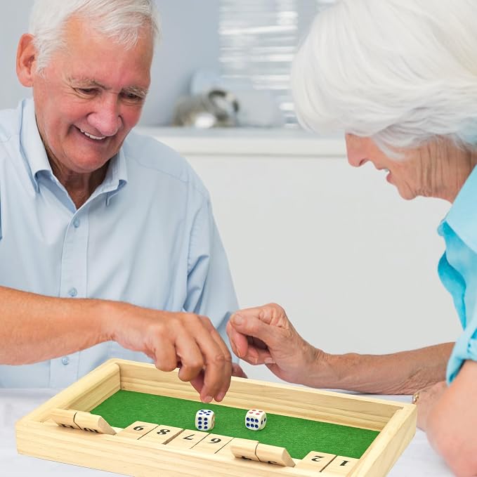 Dementia Toys for Elderly, 12 Numbers Memory Games for Patients Seniors | , Wooden Shut The Box Alzheimers Products for Elderly, Fidget Sensory Busy Board Gadgets Gifts Activities