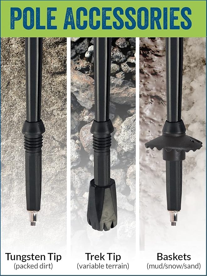 York Nordic Hiking & Walking Poles - Cushion Foam Grips w/Nordic Strap - Lightweight, Adjustable, and Great for Balance -2 Pieces w/Flip Locks, and Travel Bag - Heights 5'4"-6'2"